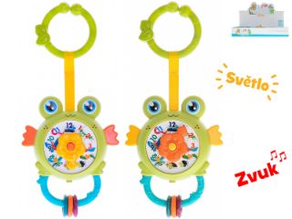 Obrázek z Chrastítko žabka na baterie, světlo a zvuk 12cm, 2dr 12m+ (6) 